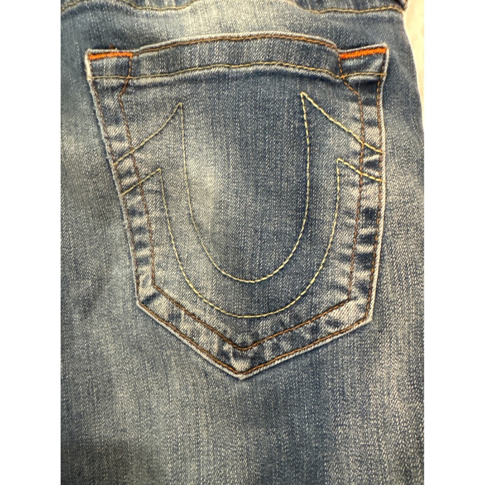 True Religion Rocco Relaxed Skinny Mens Jeans Blue Wash Size 32x30 - Picture 5 of 9
